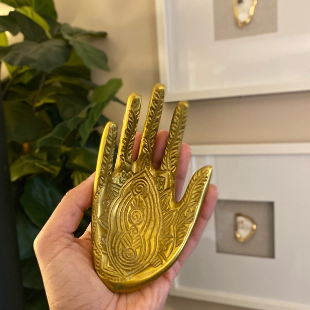 Gold Decorative (Jewelry Holder) Hand Sculpture